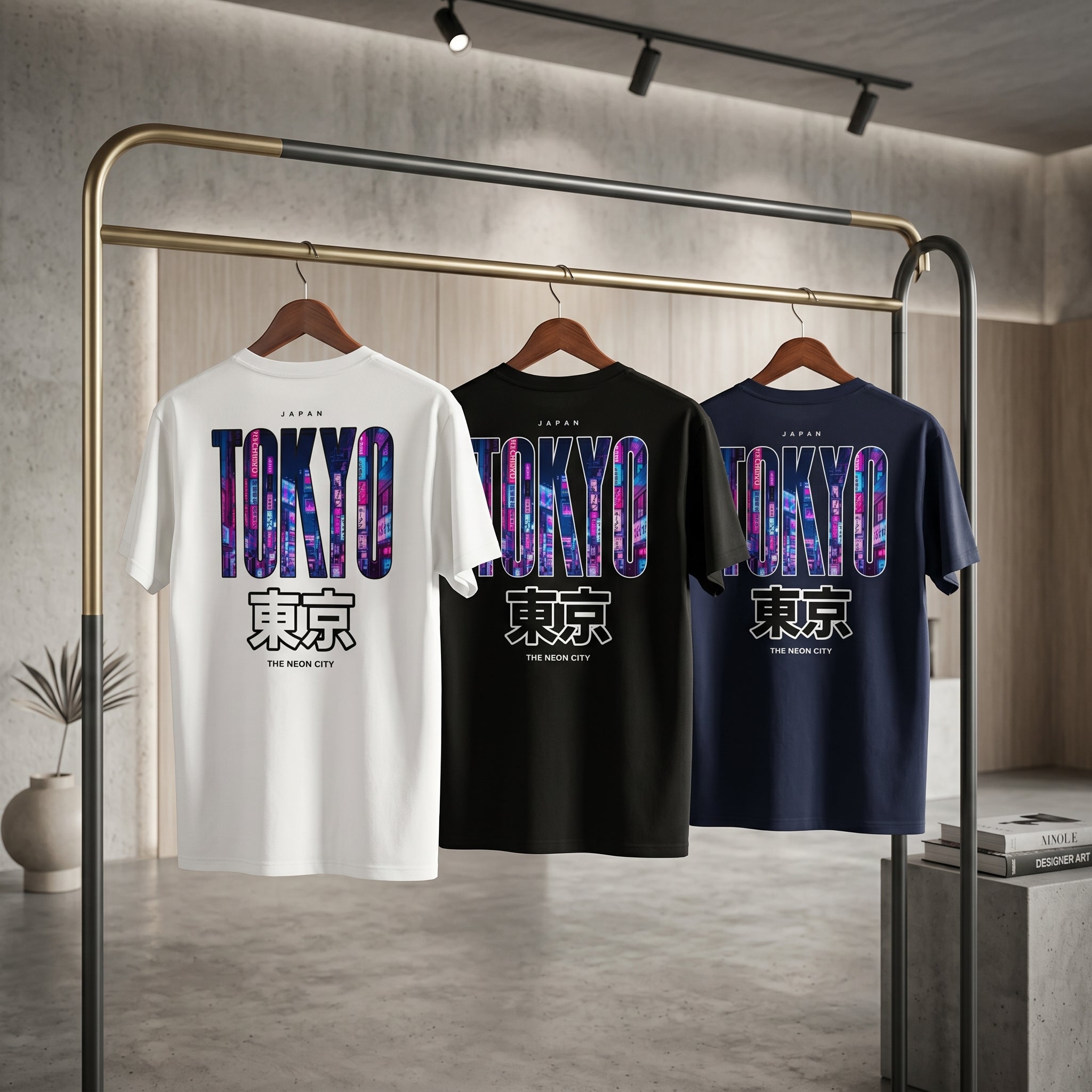 Tokyo Neon City Japanese Streetwear Graphic T-Shirt | Mafer Styles