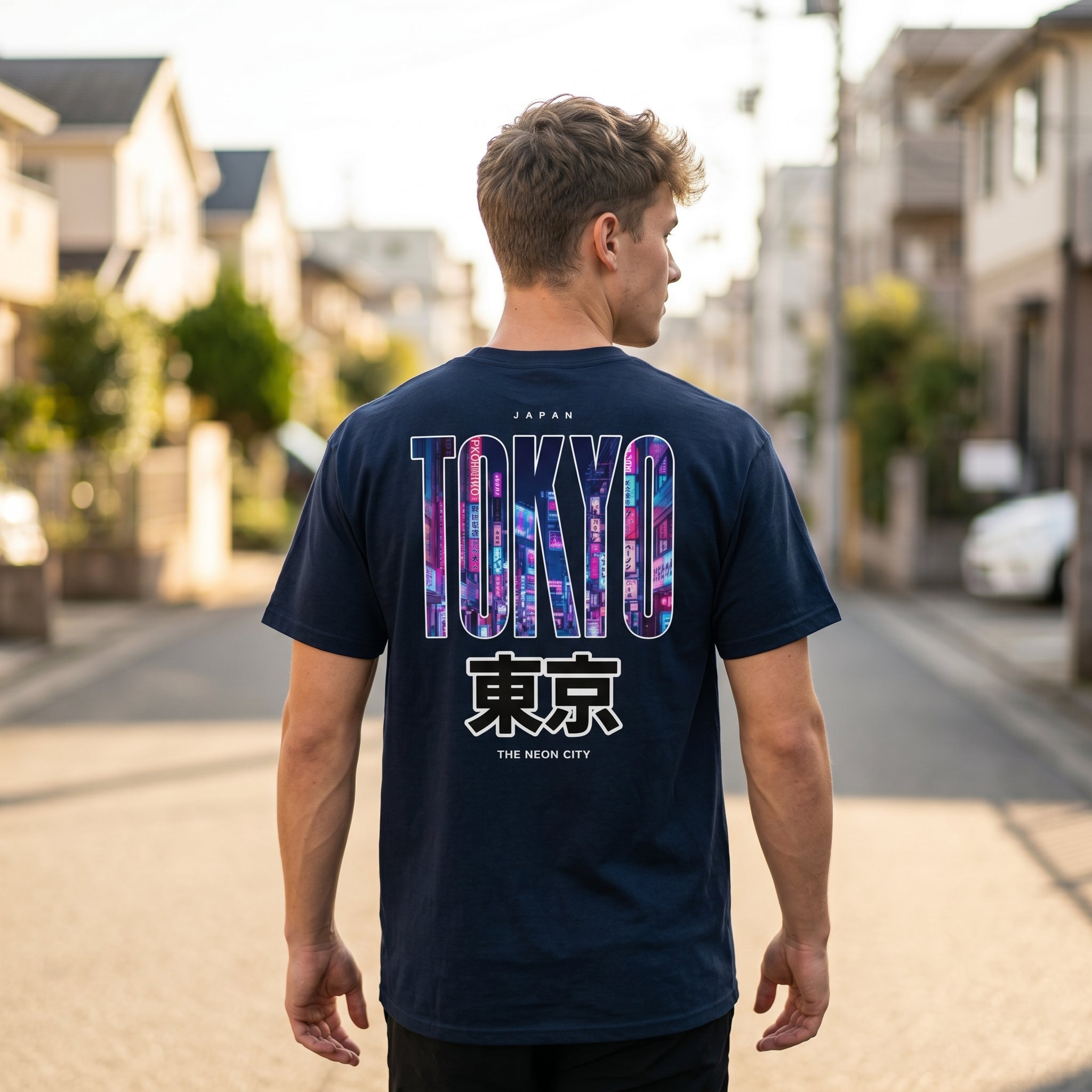 Tokyo Neon City Japanese Streetwear Graphic T-Shirt | Mafer Styles