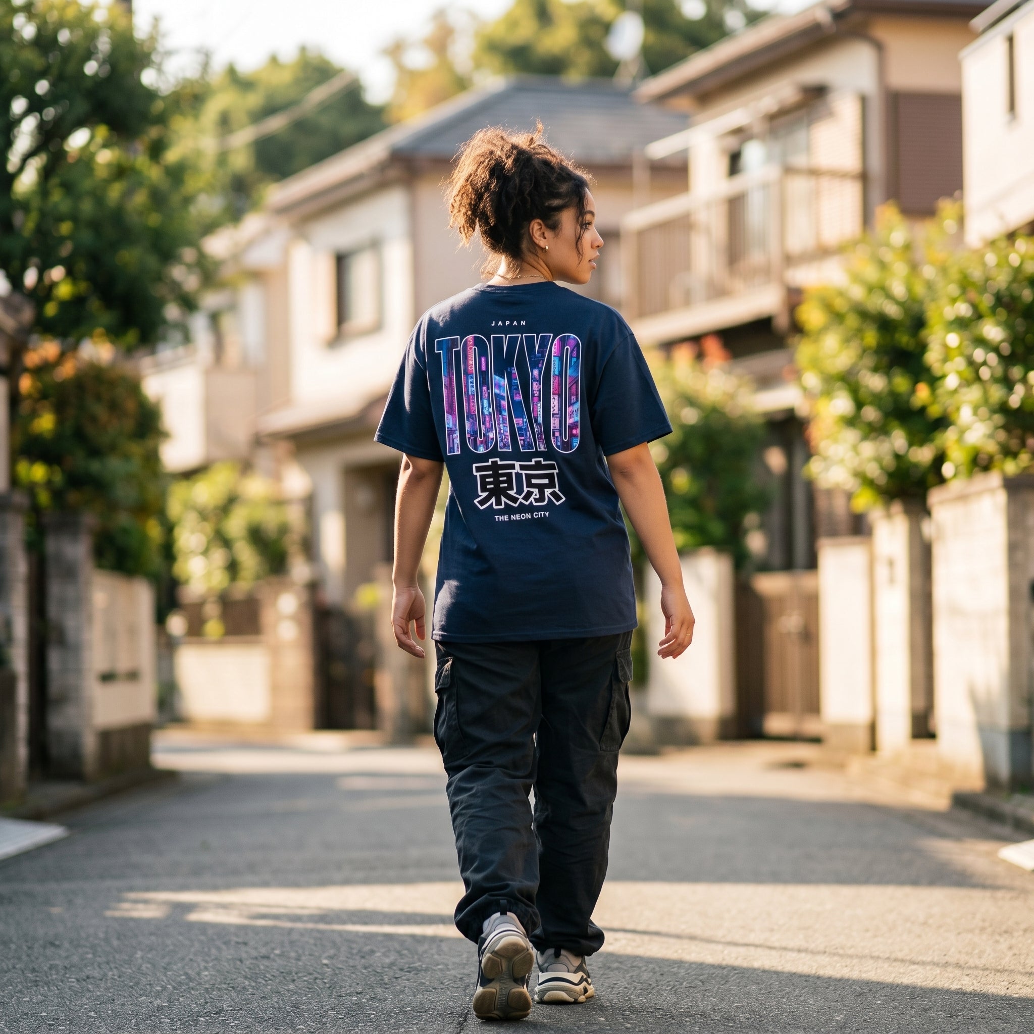 Tokyo Neon City Japanese Streetwear Graphic T-Shirt | Mafer Styles