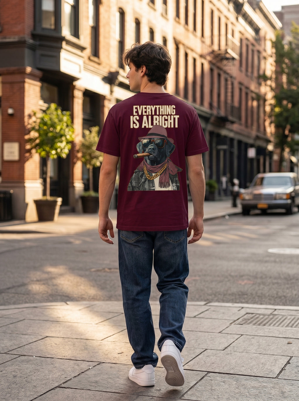 OG Dog streetwear graphic tee maroon hip hop Mafer Styles