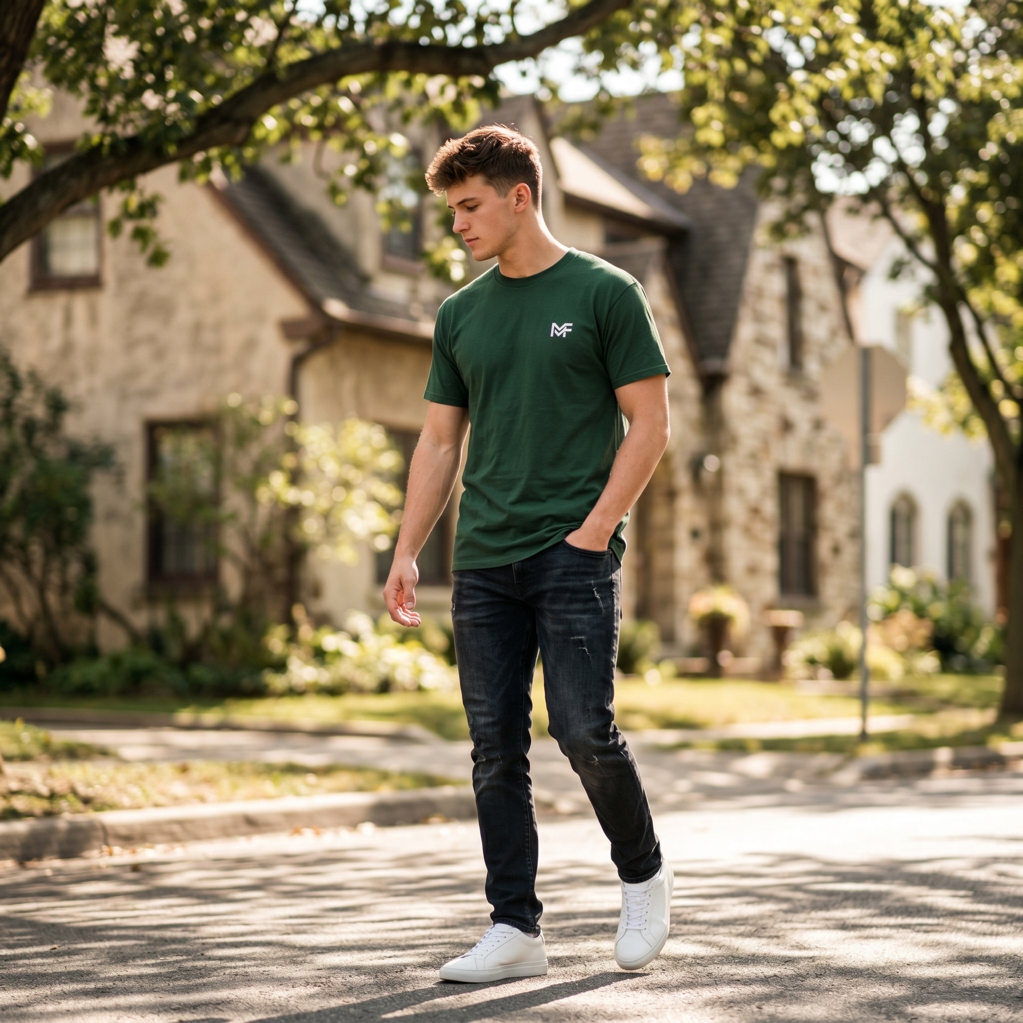 Forest green streetwear graphic tee OG Dog Mafer Styles