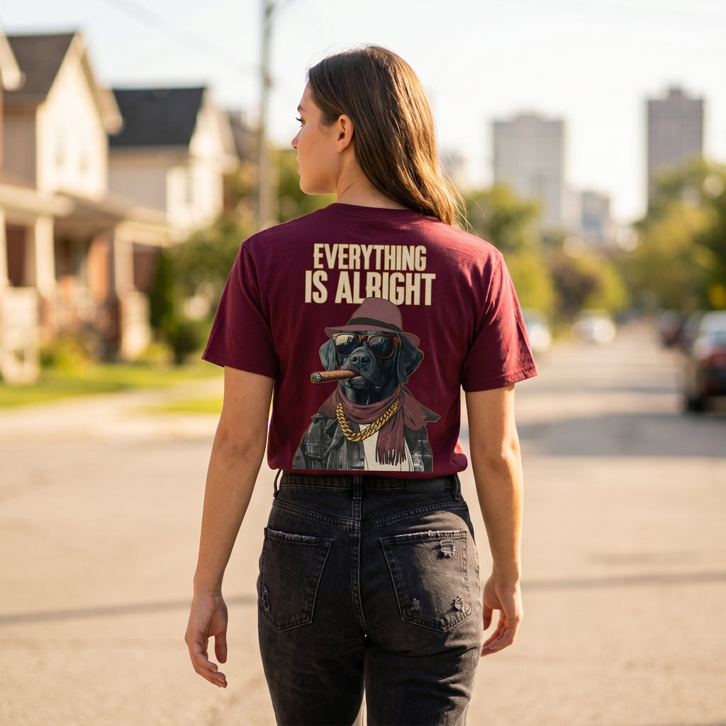 OG Dog streetwear graphic tee maroon hip hop Mafer Styles