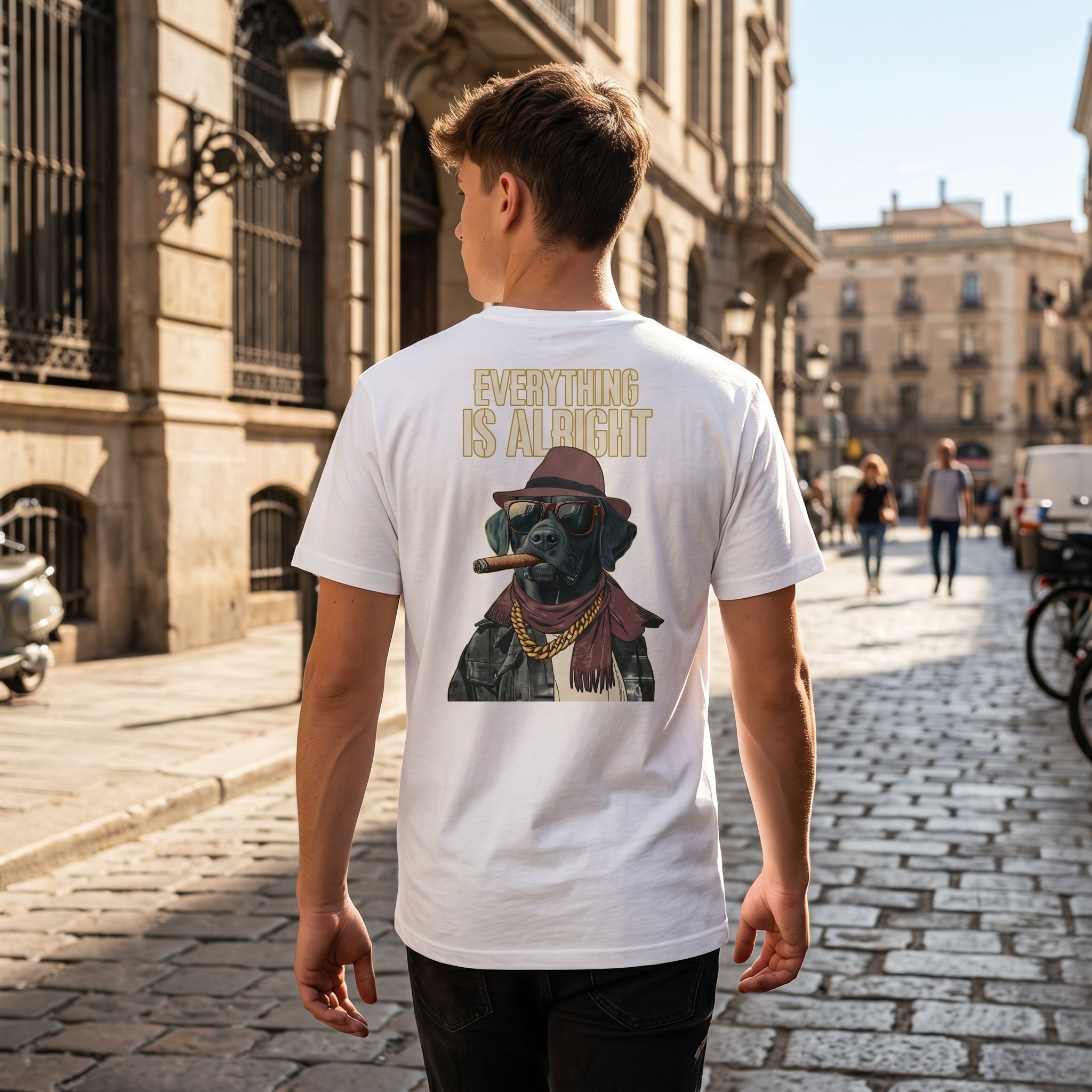 White OG Dog streetwear graphic tee hip hop Mafer Styles